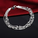 Bracelete Cordão Torcido em Prata 925