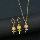 Conjunto colar e brinco elegance