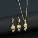 Conjunto colar e brinco elegance